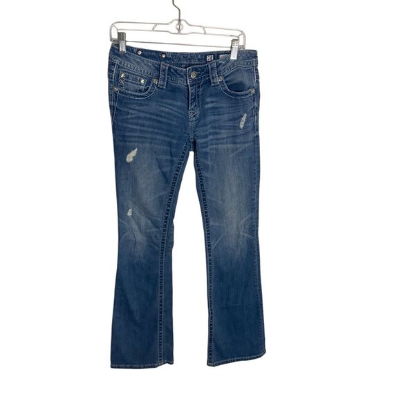Miss Me Signature Boot Embellished Rhinestone Jeans Women’s Size 28 - Picture 1 of 6
